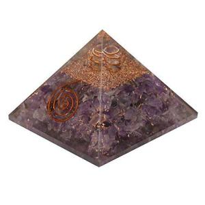 Omnamo Pyramid for EMF Protection for Mental Strength Chakra Healing Energy Meditation with Crystal and Copper (3 and 3 Inches)