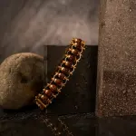 Gold Plated Premium Rudraksha Chain Bracelet
