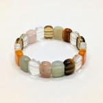 Natural & Original 7 Chakra Stone Pyramid Bracelet (Stretchable) For Men & Women (1 Pc)