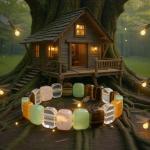 Natural & Original 7 Chakra Stone Pyramid Bracelet (Stretchable) For Men & Women (1 Pc)